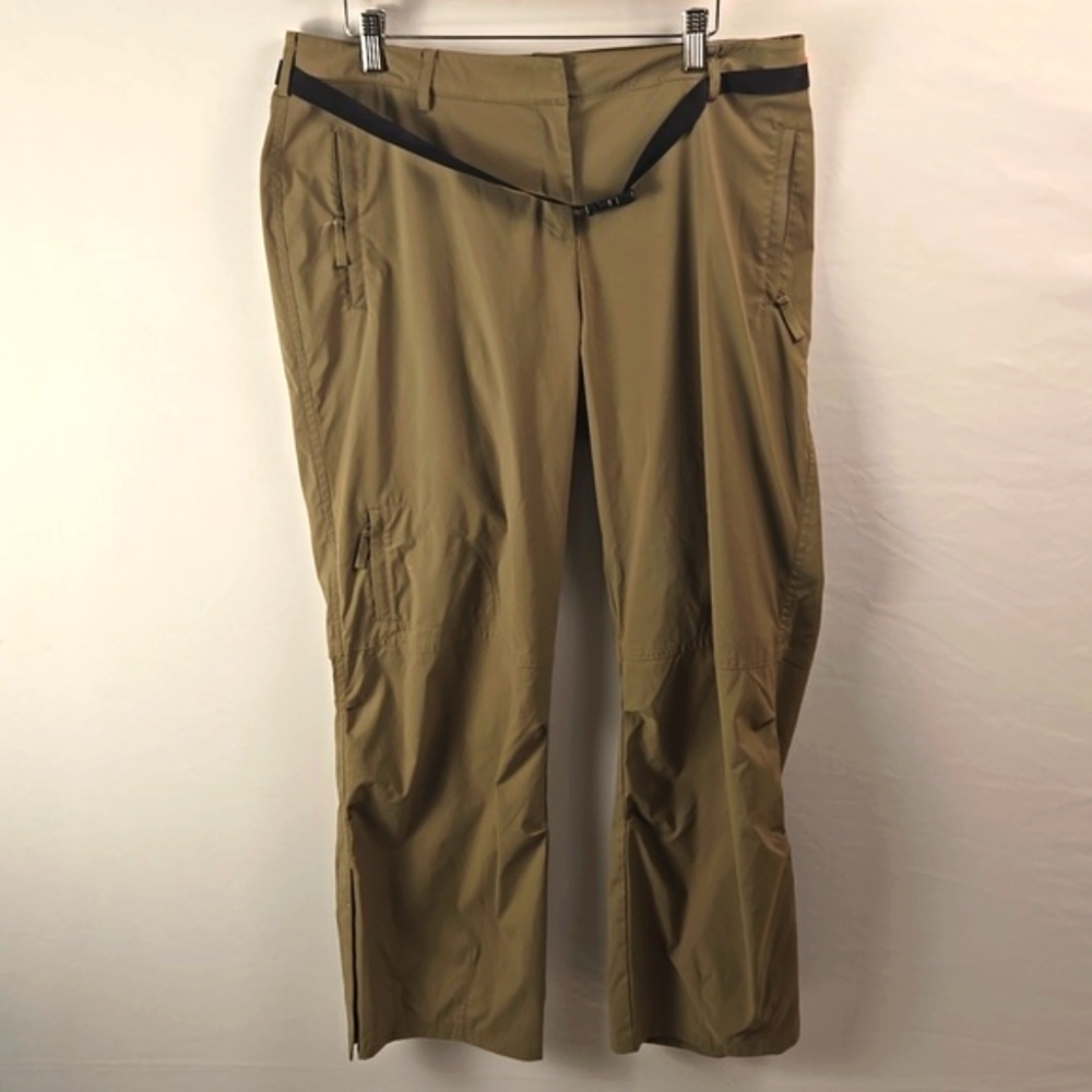 J. Jill Women's Olive Green Stretch Nylon/Spandex Cargo Pants Sz 14‎